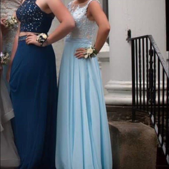 Light Blue Prom Dress - Picture 2 of 2